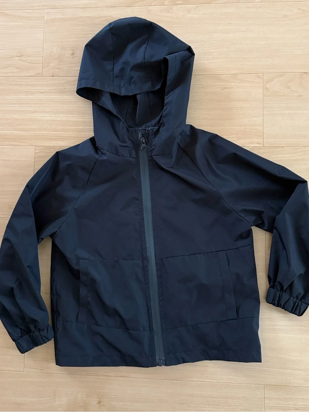 BOYS SIZE 7 LIGHTWEIGHT WATER RESISTANT HOODED JACKET POCKETS FULL ZIP